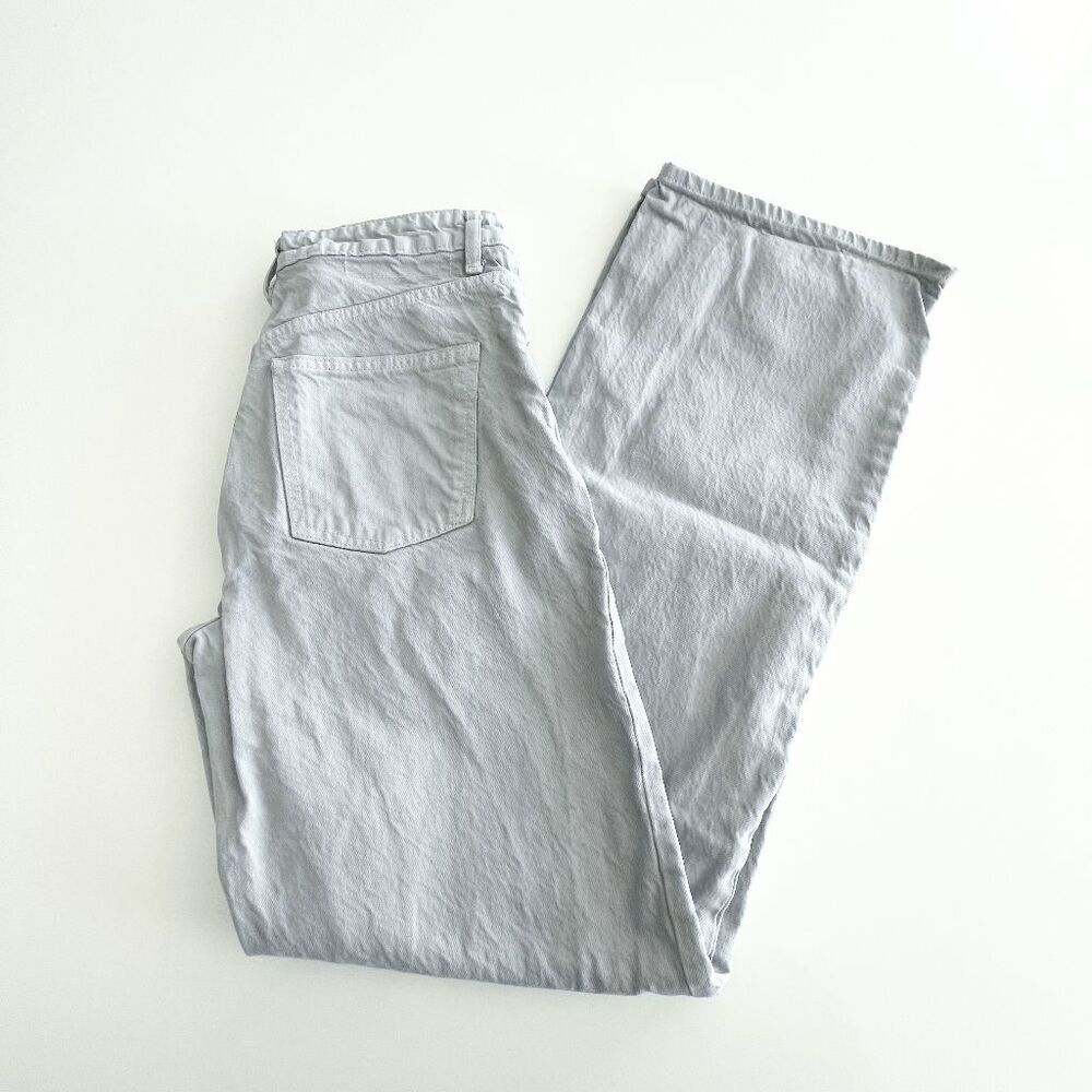 Zara Women's High Rise Straight Leg Boyfriend Denim Jeans Gray Size 6
